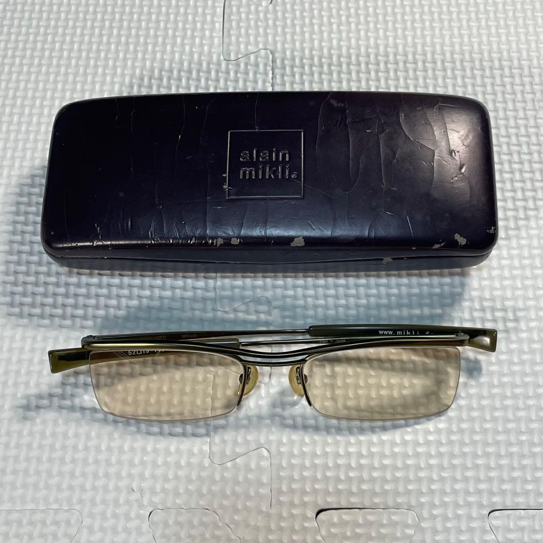 美品 00s archive アランミクリ チタン サングラス バネ蝶番 Y2K