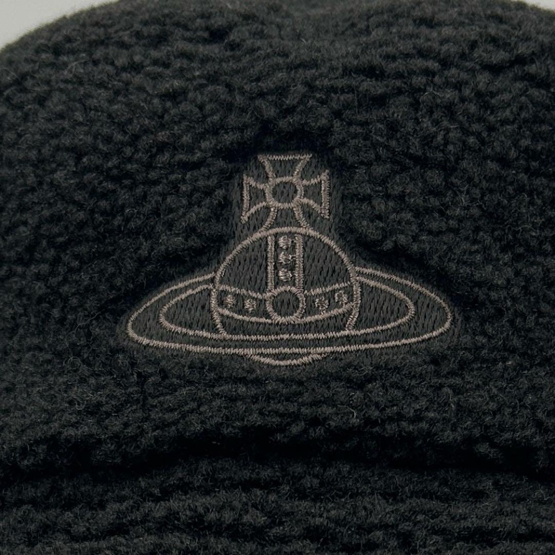 ☆早い者勝ち☆【Vivienne】メンズ ボア バケットハット 黒 帽子 刺繍