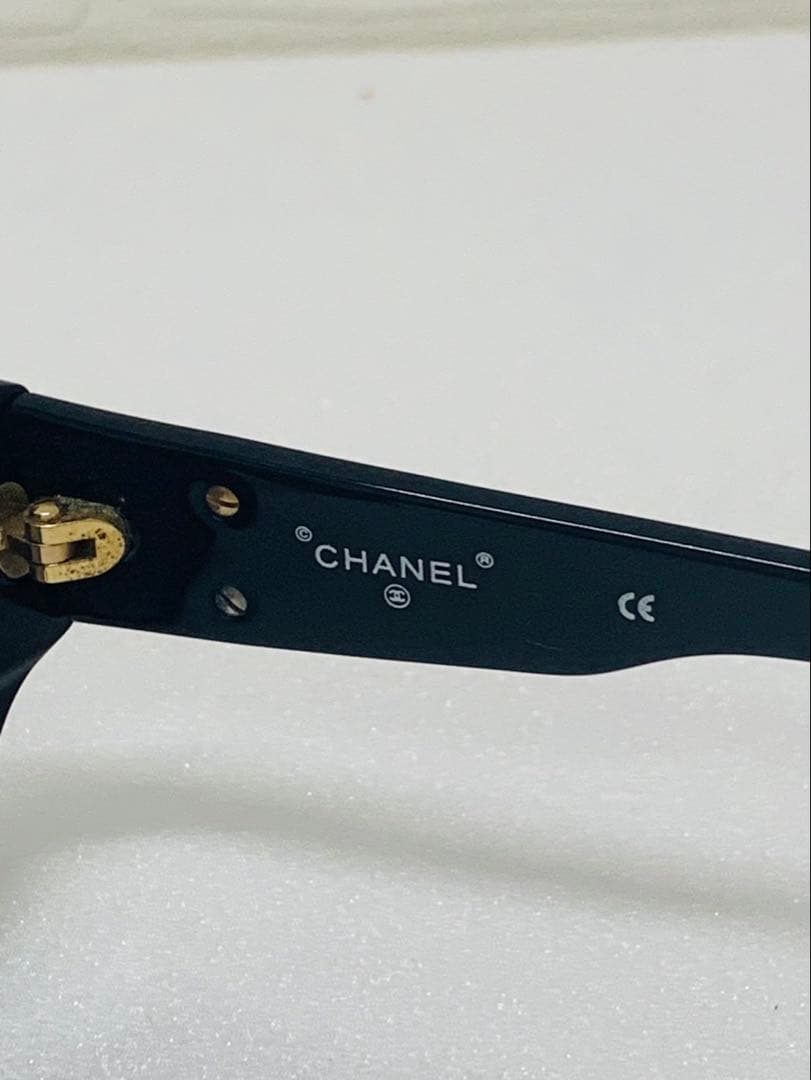 CHANEL シャネル サングラス 黒 ブラック ココマーク ゴールドロゴ