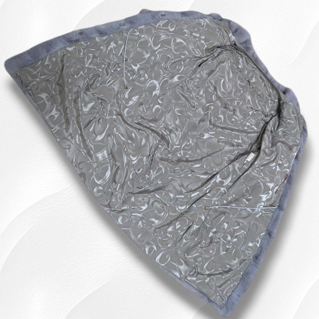 【最高級】 コペンハーゲンファー　バーガンディ ミンクコート 毛皮　38 グレー