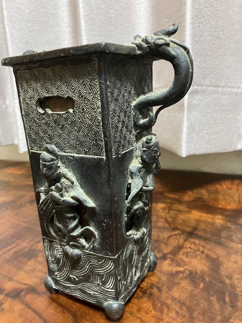 【蔵出し品】大正、戦前アンティーク　花瓶　花入　希少品