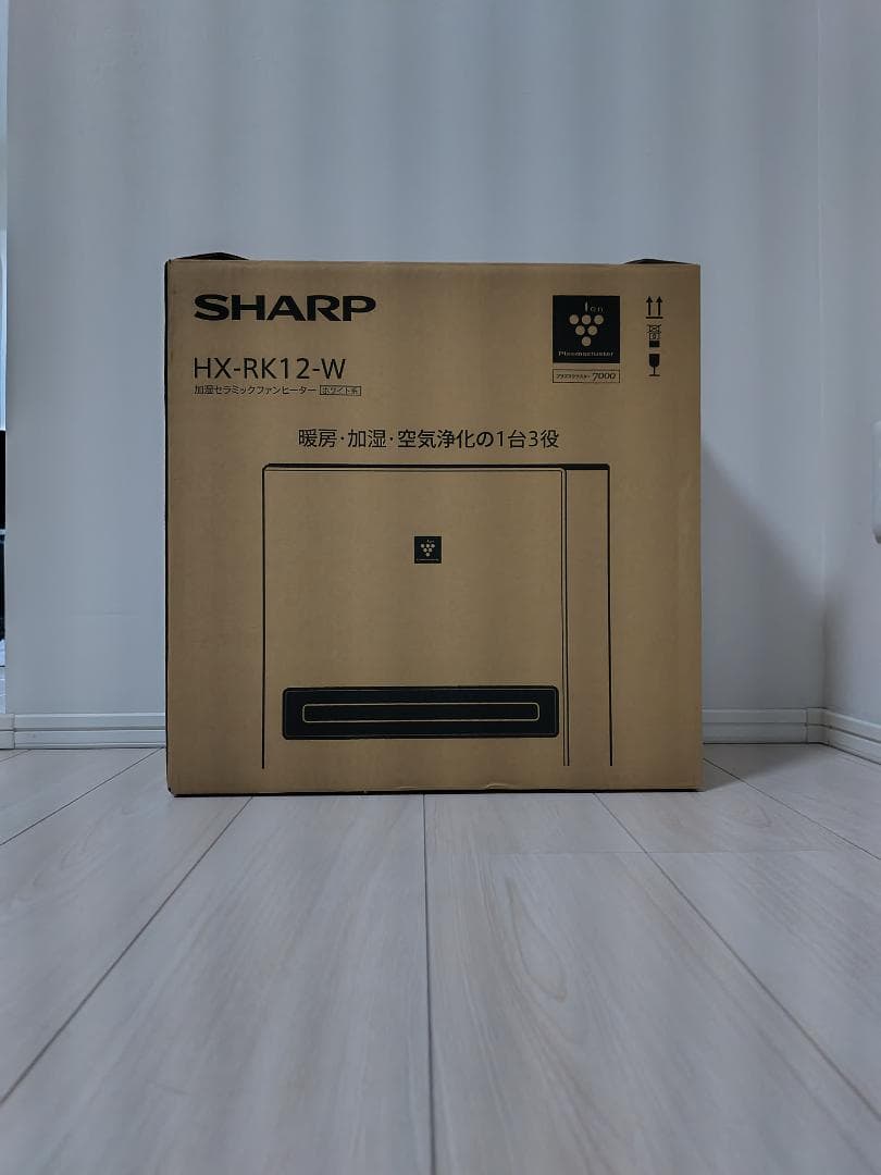 SHARP プラズマクラスター加湿セラミックファンヒーター HX-RK12-W