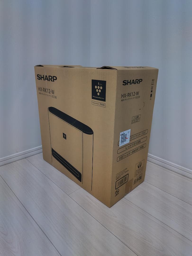 SHARP プラズマクラスター加湿セラミックファンヒーター HX-RK12-W