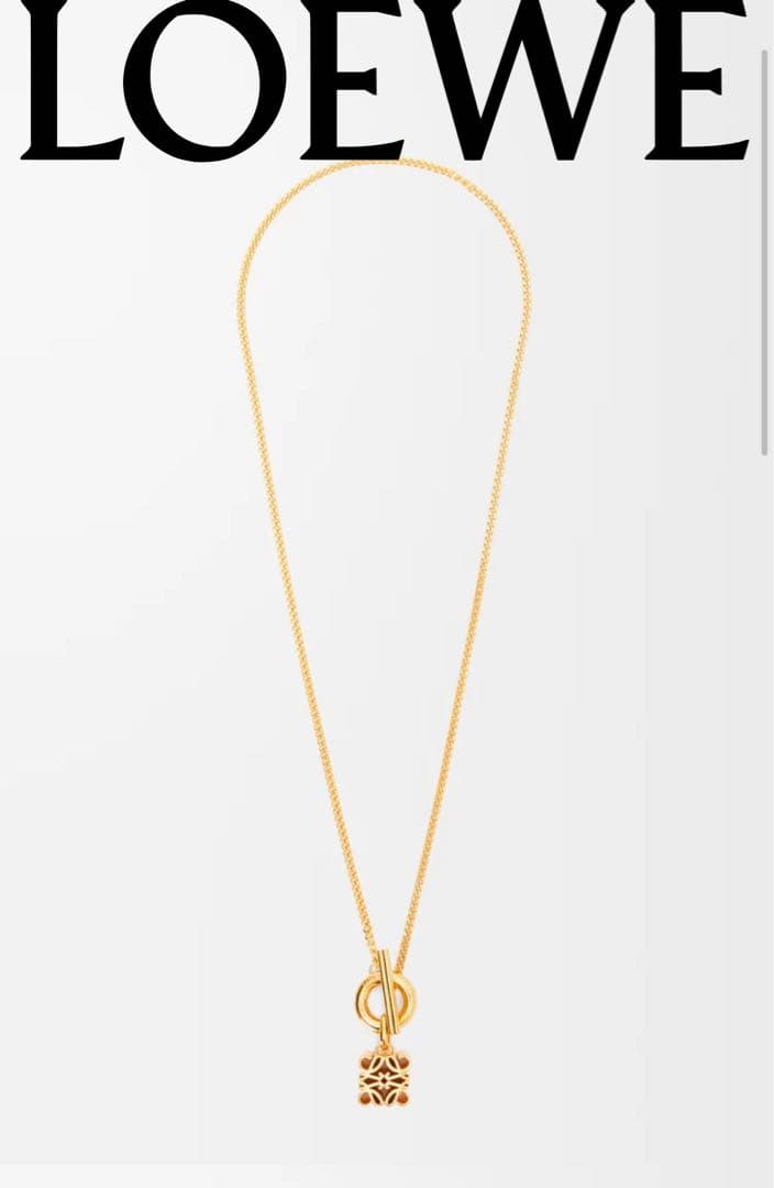 LOEWE ゴールド ネックレス ロゴチャーム