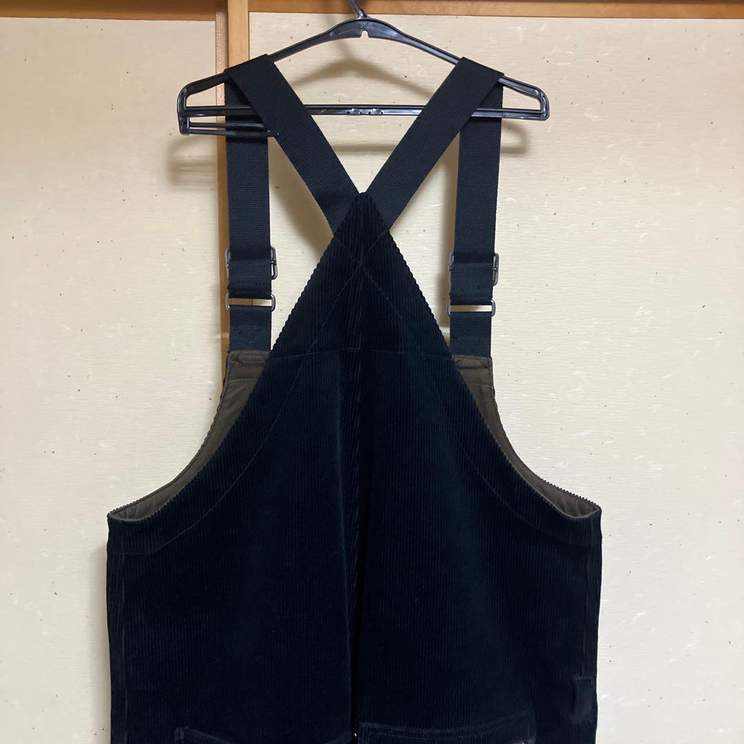 BLUCOコーデュロイオーバーオール Lブラック