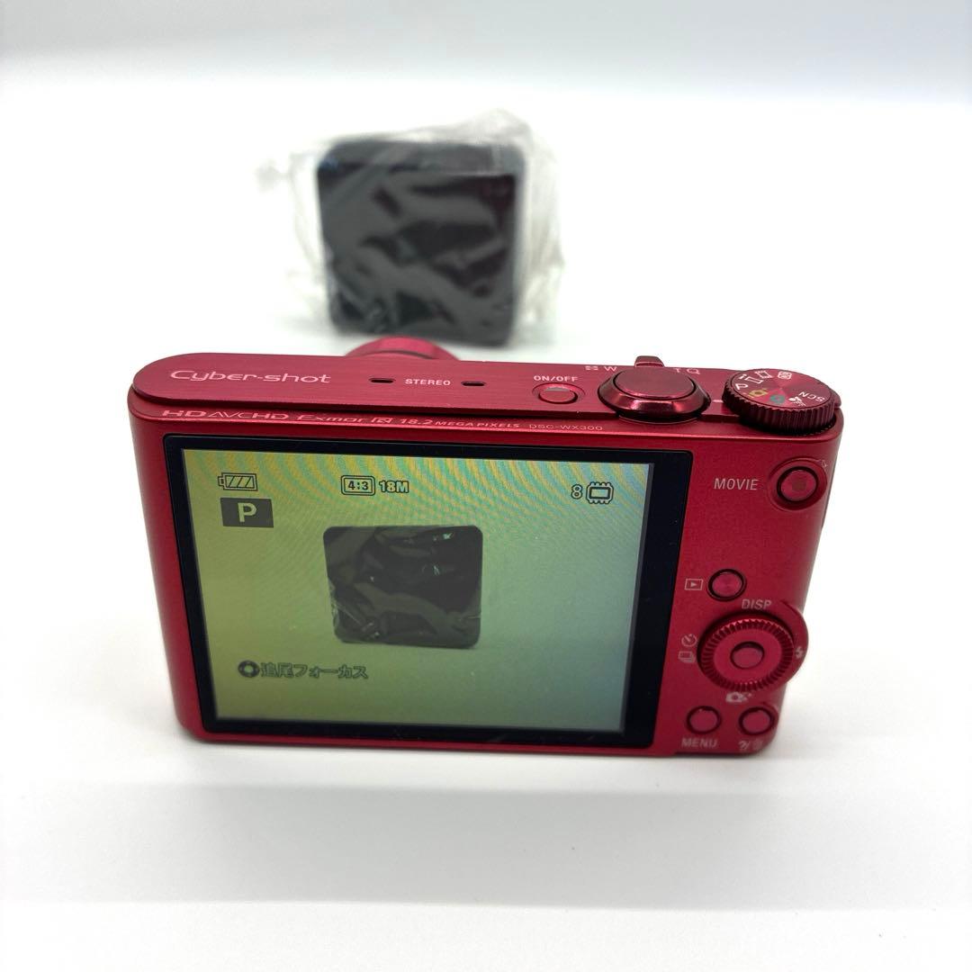 Wi-Fi搭載　SONY DSC-WX300 レッド 美品 動作確認済み