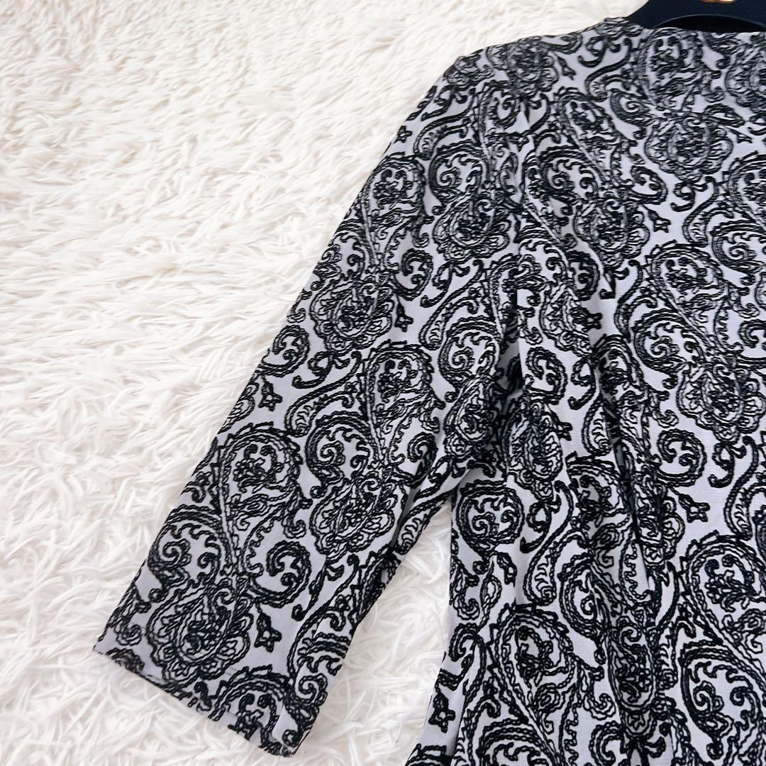 新品 BALMAIN×Leilian ペイズリー柄 長袖 カットソー 13号