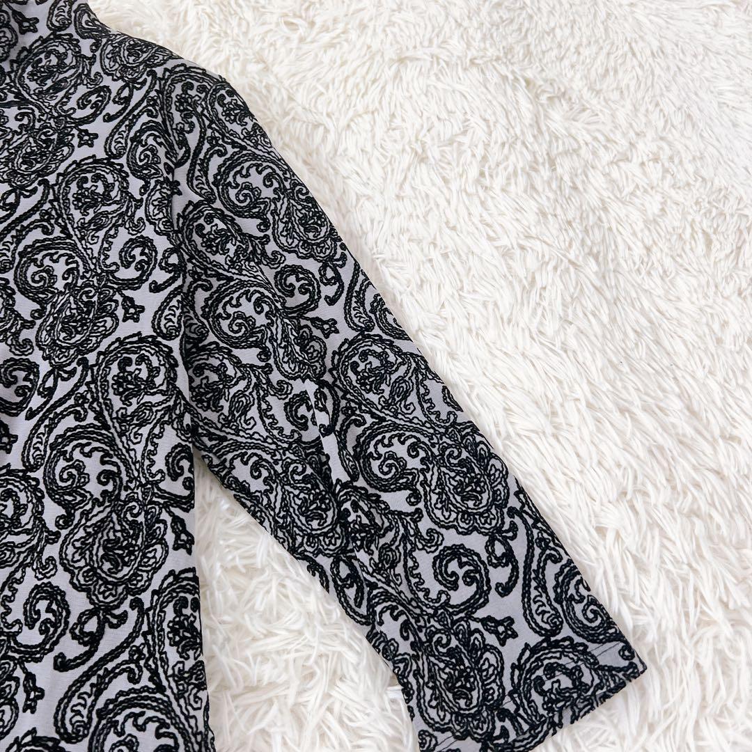 新品 BALMAIN×Leilian ペイズリー柄 長袖 カットソー 13号