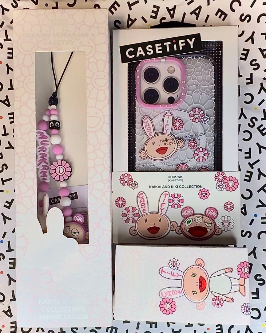 村上隆カイカイキキ iPhone16Proケース＆ストラップ&スマホフィギュア