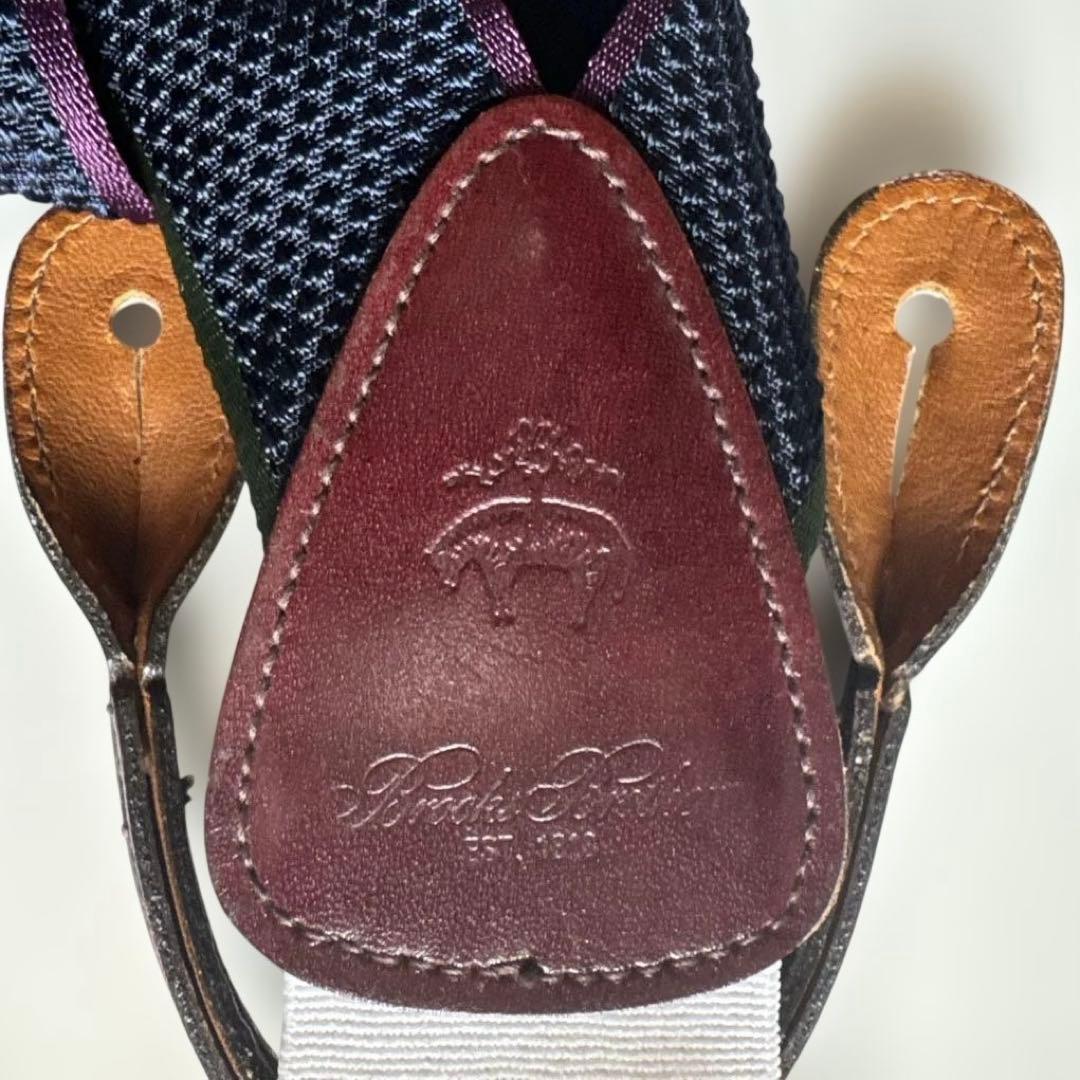 【美品】ブルックスブラザーズ　Y字型サスペンダー　イギリス製