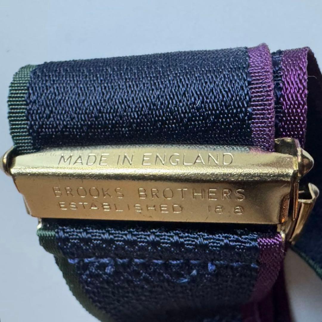 【美品】ブルックスブラザーズ　Y字型サスペンダー　イギリス製