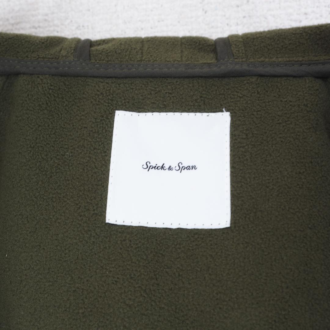 A2890★美品★ スピックアンドスパン*ボンディングフーデッドコート*L