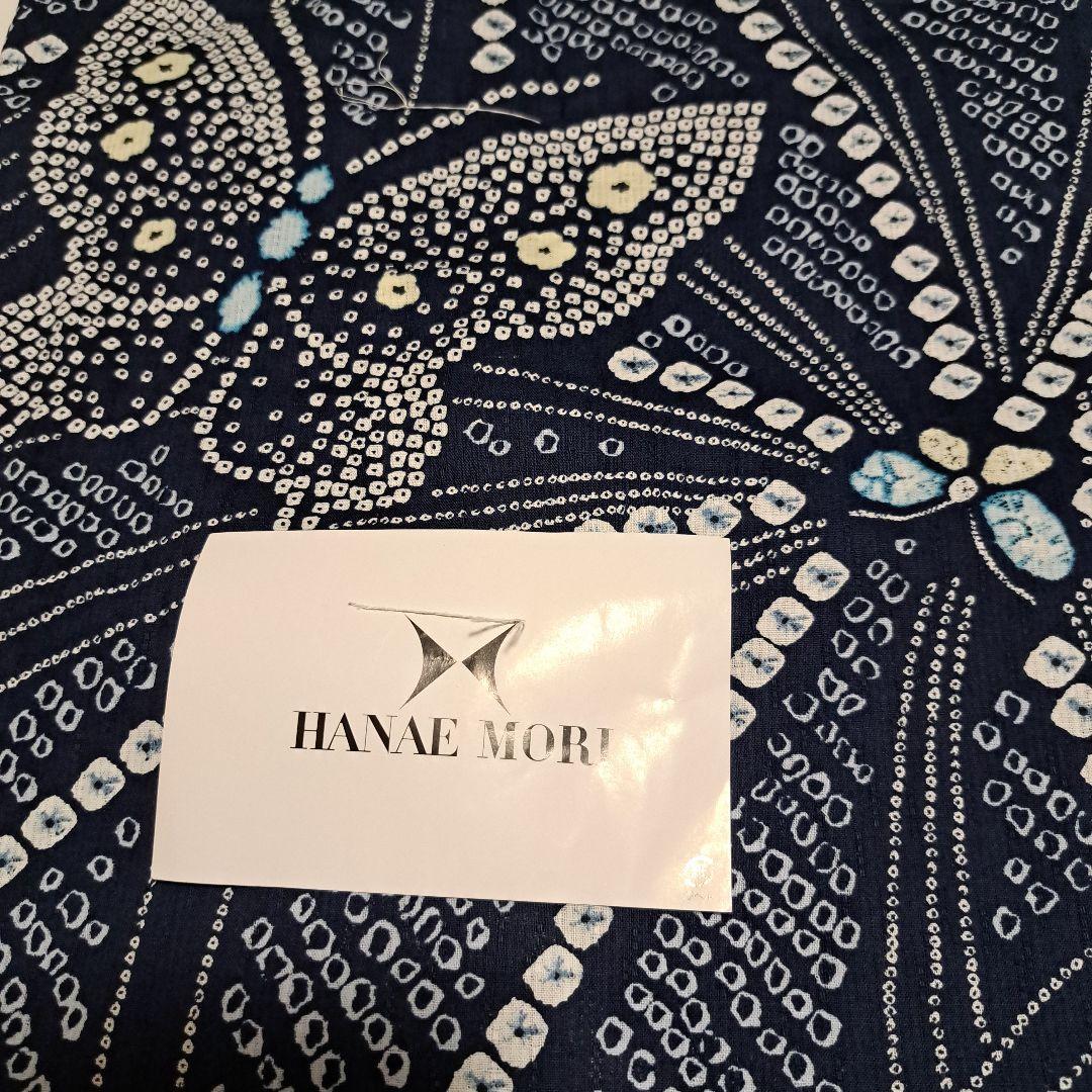 No.5446　浴衣 HANAE MORI絞り風　仕立済　新品未使用
