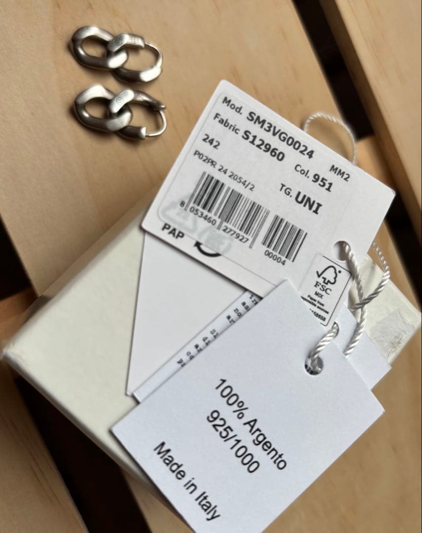 Maison Margiela マイヨンピアス ダブルカーブリンク 両耳用