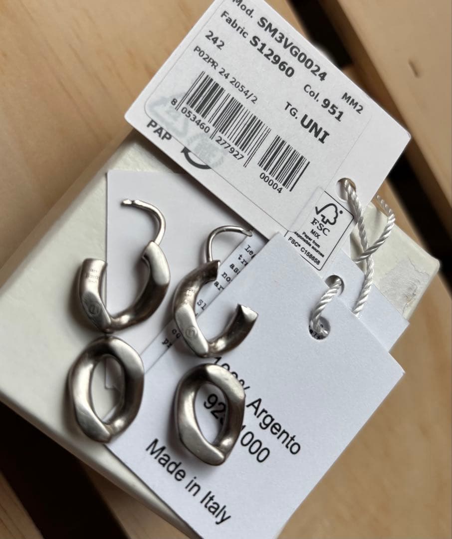 Maison Margiela マイヨンピアス ダブルカーブリンク 両耳用