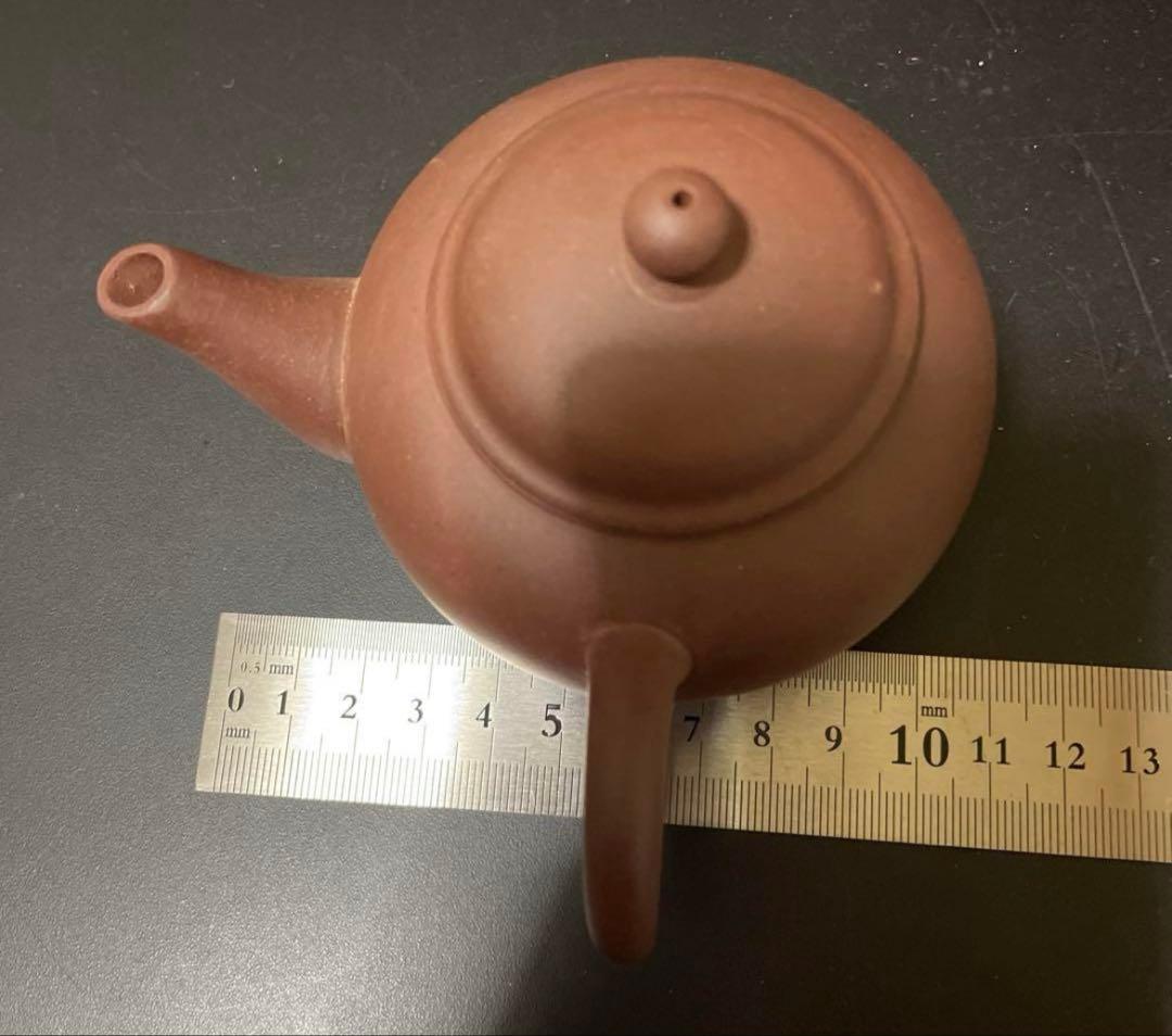 中国宜興　朱泥急須　紫泥　茶道具　横幅10.5センチm8