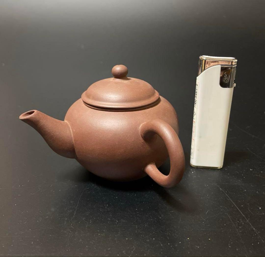 中国宜興　朱泥急須　紫泥　茶道具　横幅10.5センチm8