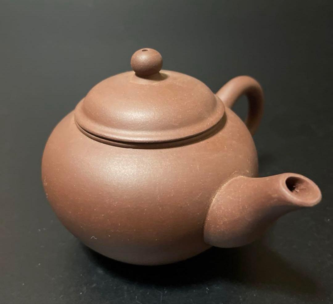 中国宜興　朱泥急須　紫泥　茶道具　横幅10.5センチm8