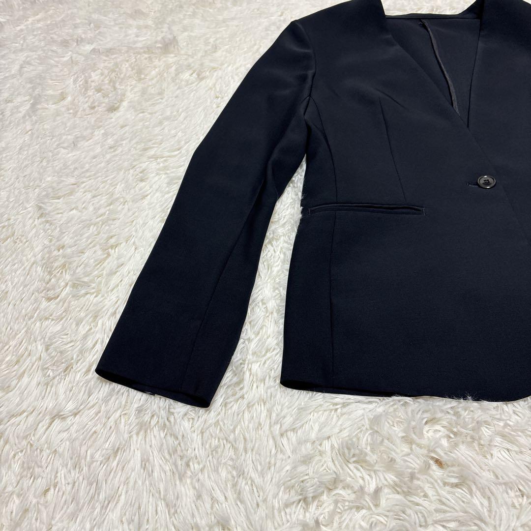 【極美品】　23区　セットアップ　スーツ　ノーカラー　濃紺　40　Lサイズ相当