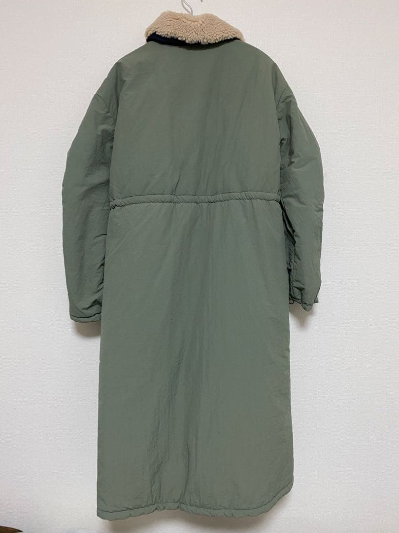 crie confortoリバーシブルバイカラー中綿コートMロングコート