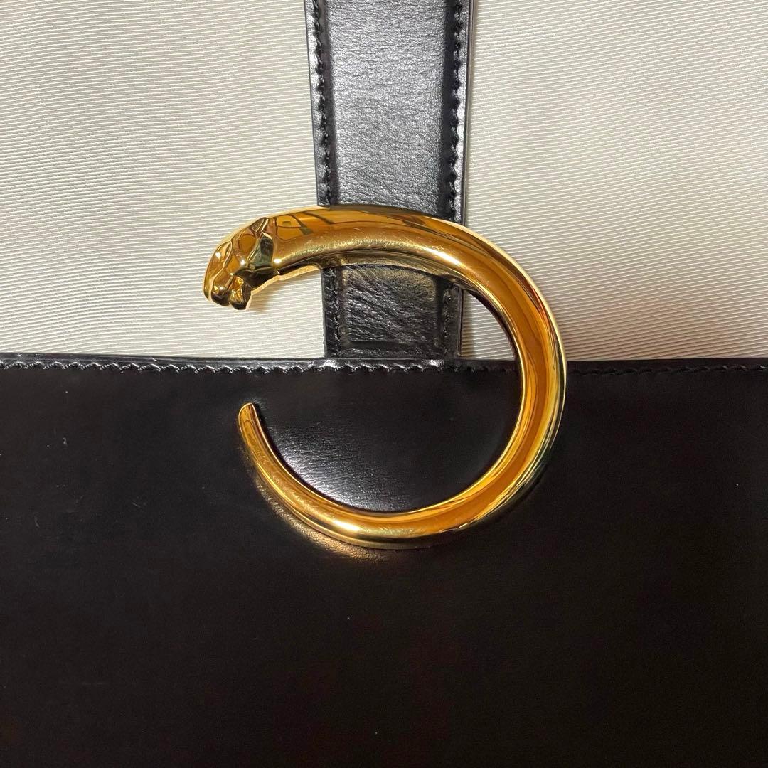 Cartier カルティエ　バック ゴールド 革ブラック