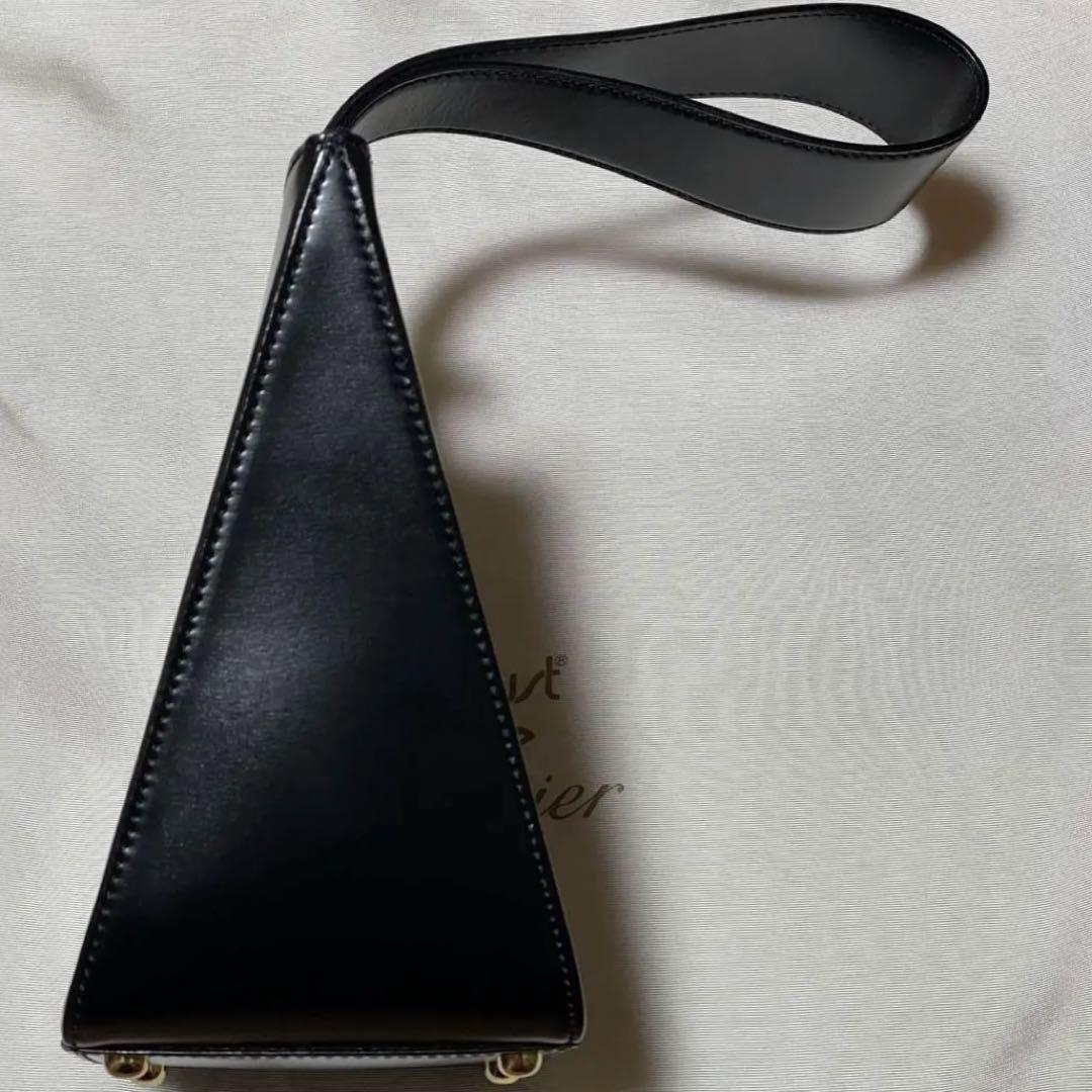 Cartier カルティエ　バック ゴールド 革ブラック