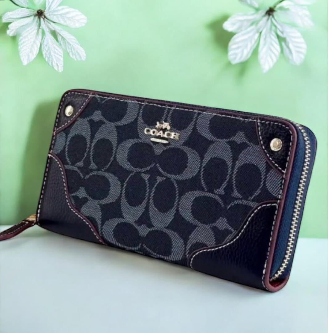 COACH 長財布 ネイビー/デニム新品
