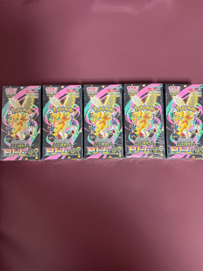 ポケモンカード　MEGAメガドリームexシュリンク付き5BOXセット