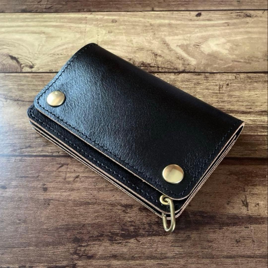 【マリアーティ✨】ミドルトラッカーウォレット 3層【お札を折らずに収納】