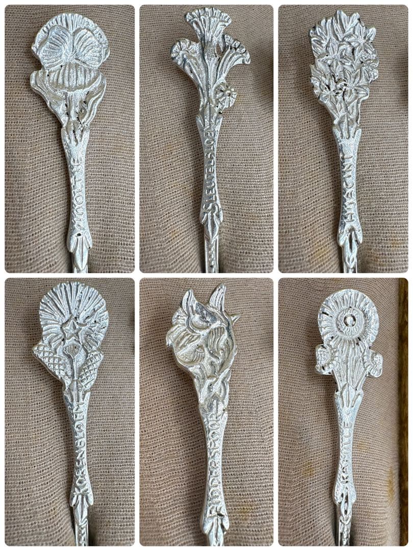 【最終お値下げ】 ヴィンテージフラワーモチーフシルバープレートスプーン6本セット
