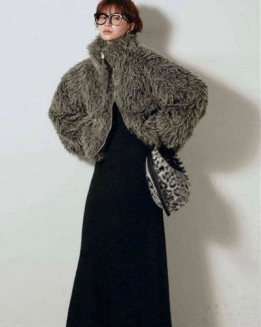 ECICA ミックスシープファースタンドブルゾン