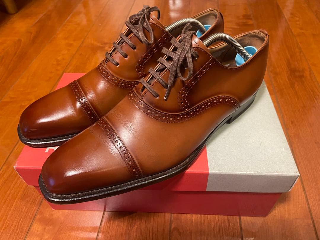 か*ね様 リーガル 122R 濃茶 26.0 ストレートチップ ビジネスシューズ