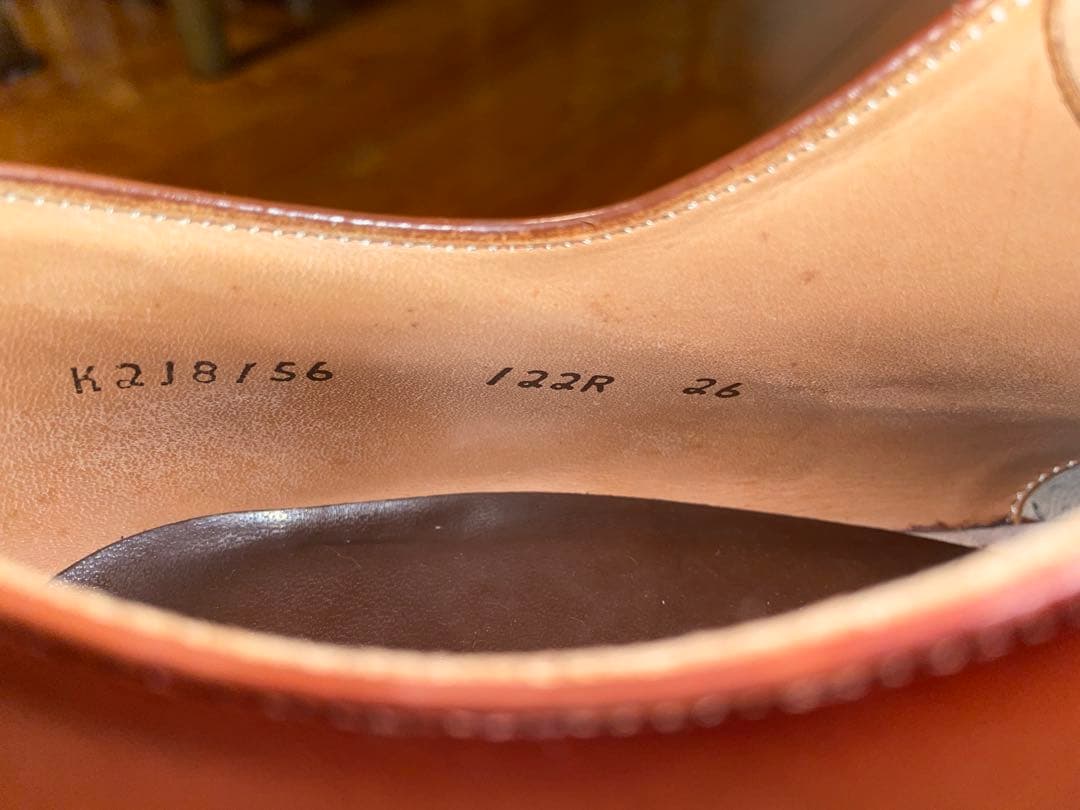 か*ね様 リーガル 122R 濃茶 26.0 ストレートチップ ビジネスシューズ