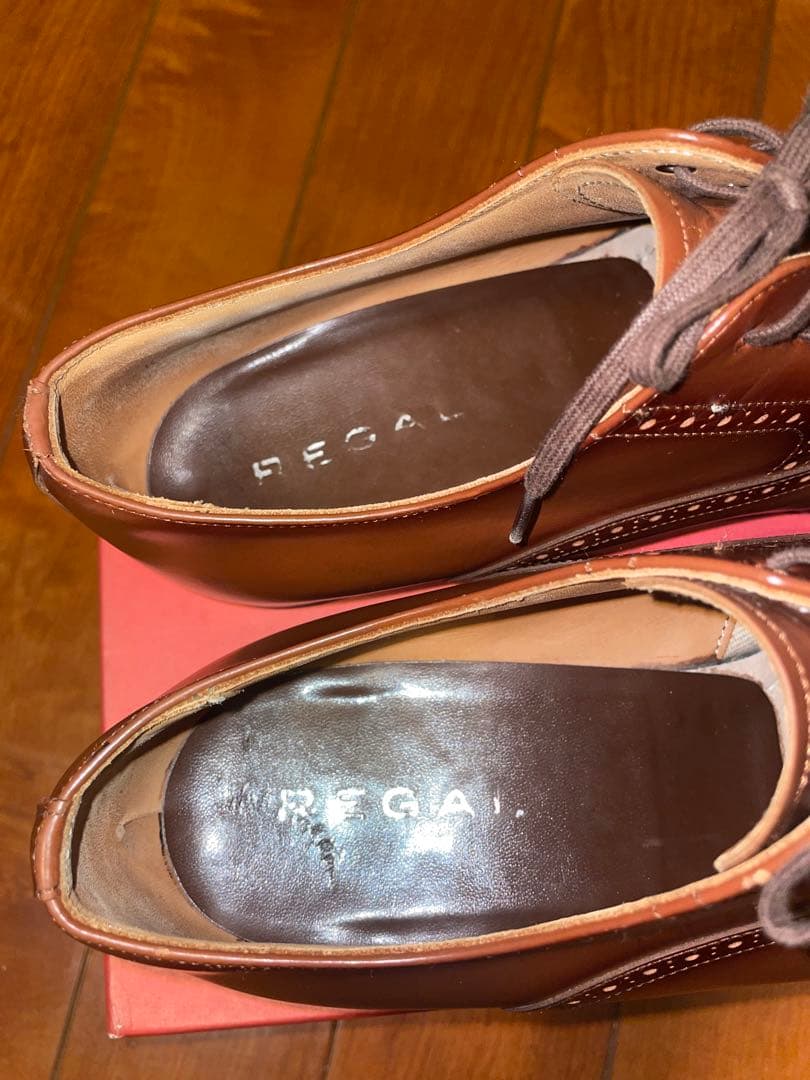 か*ね様 リーガル 122R 濃茶 26.0 ストレートチップ ビジネスシューズ