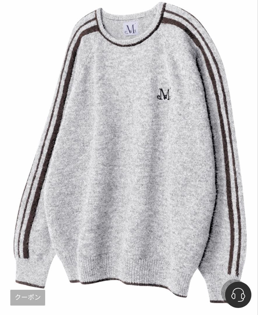 トップス MUCENT HERNE TRACK LINE LOOSE-FIT KNIT