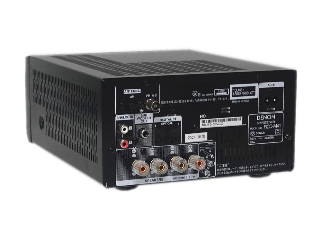 美品 DENON RCD-M41 CDレシーバー ブラック 2024年製 動作品