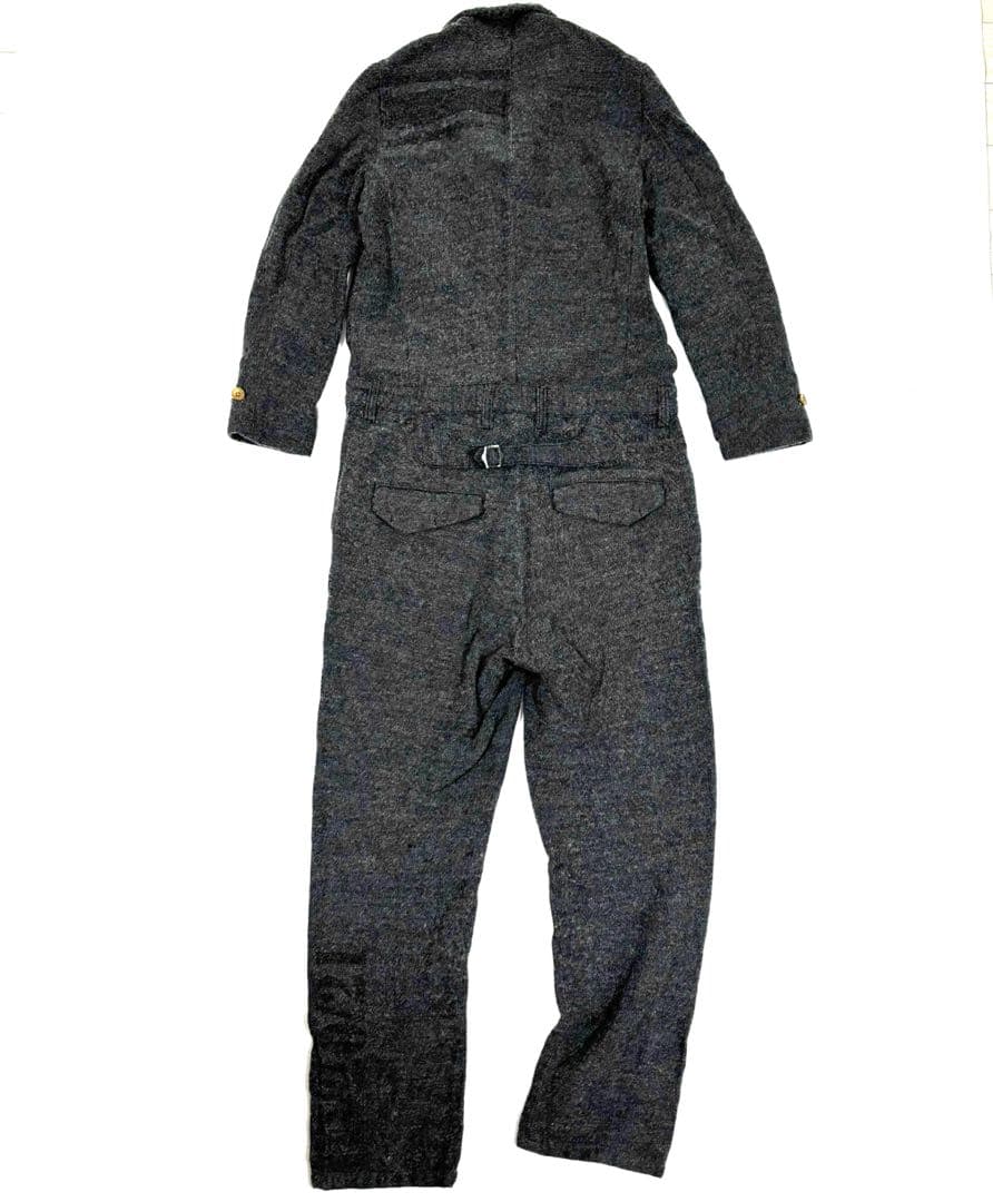 ジョンブル JOHN BULL ツイードウールオールインワン つなぎ M