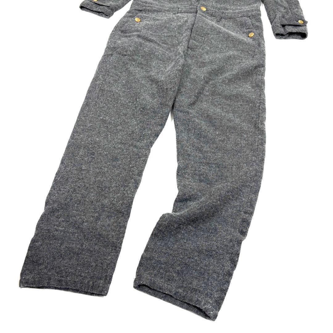 ジョンブル JOHN BULL ツイードウールオールインワン つなぎ M