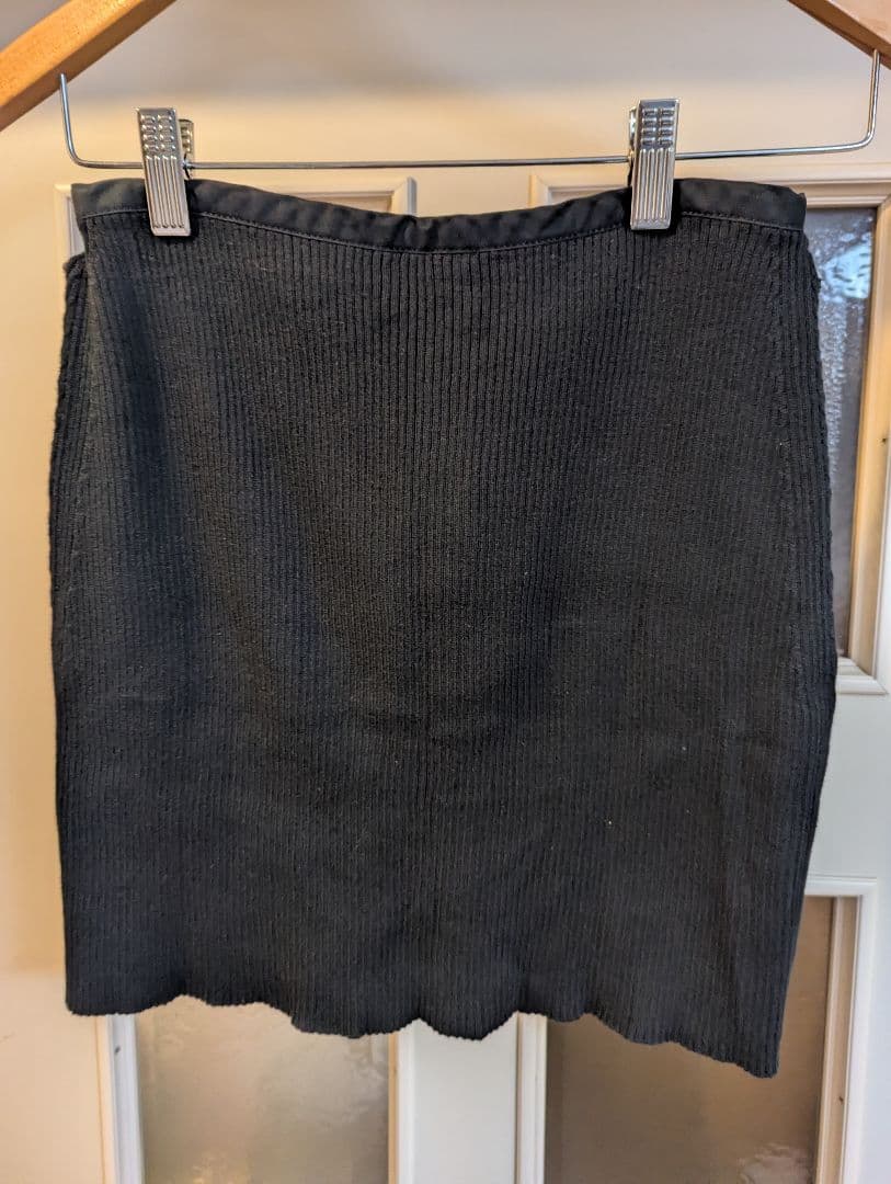 DIESEL 25年最新モデル ジップ付き異素材ニットスカート