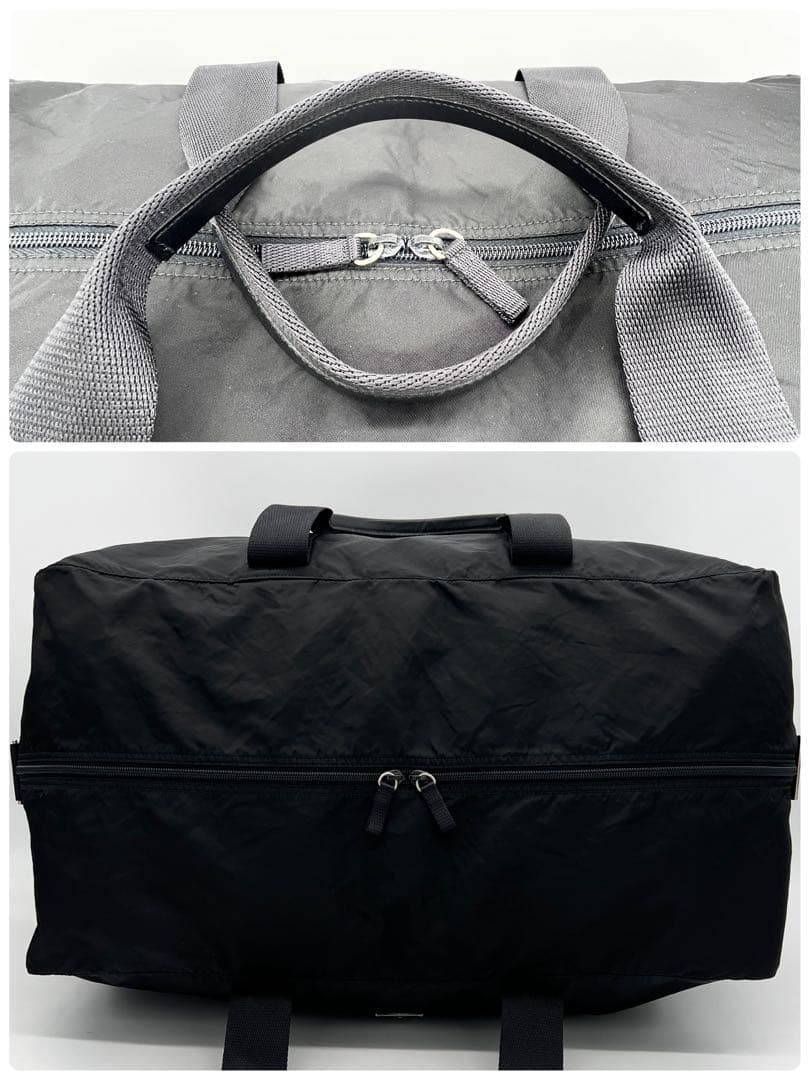 付属品完備 プラダ 2WAY ボストンバッグ 三角ロゴ 南京錠 鍵 ブラック 黒