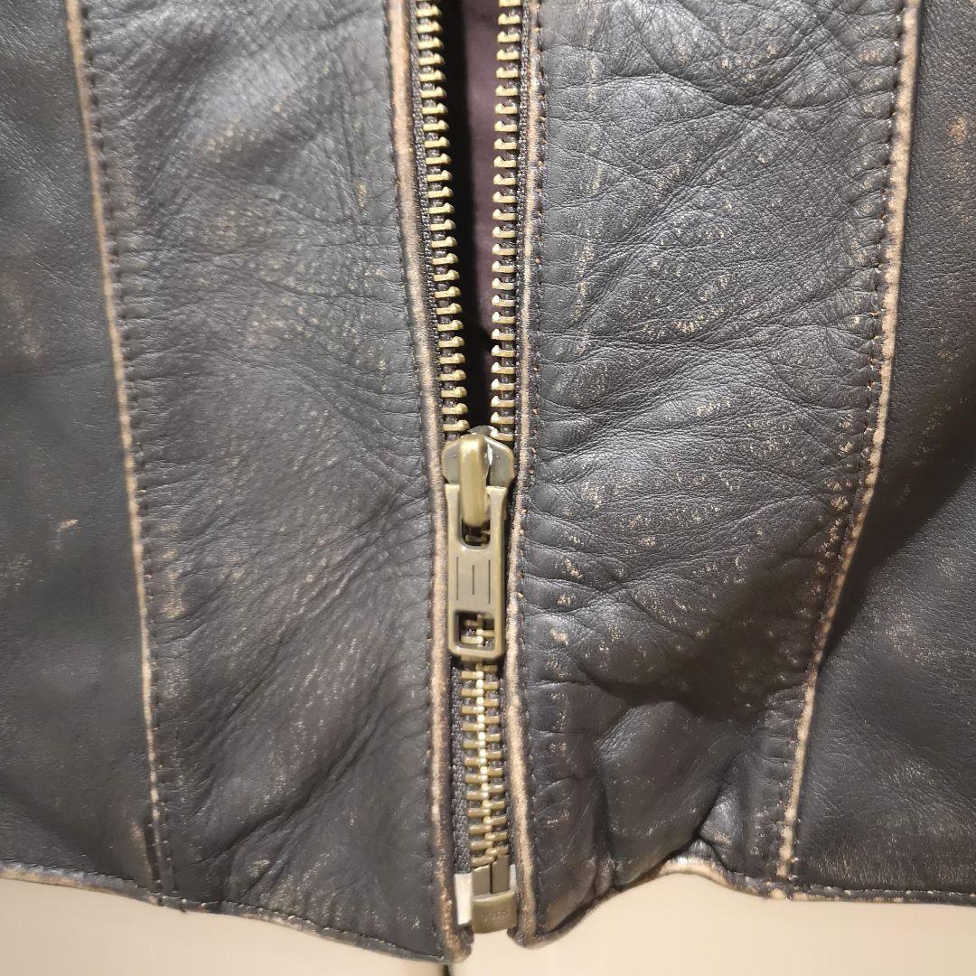 リーバイス レザージャケット シングルライダース Ｍ ヴィンテージ加工 激レア品