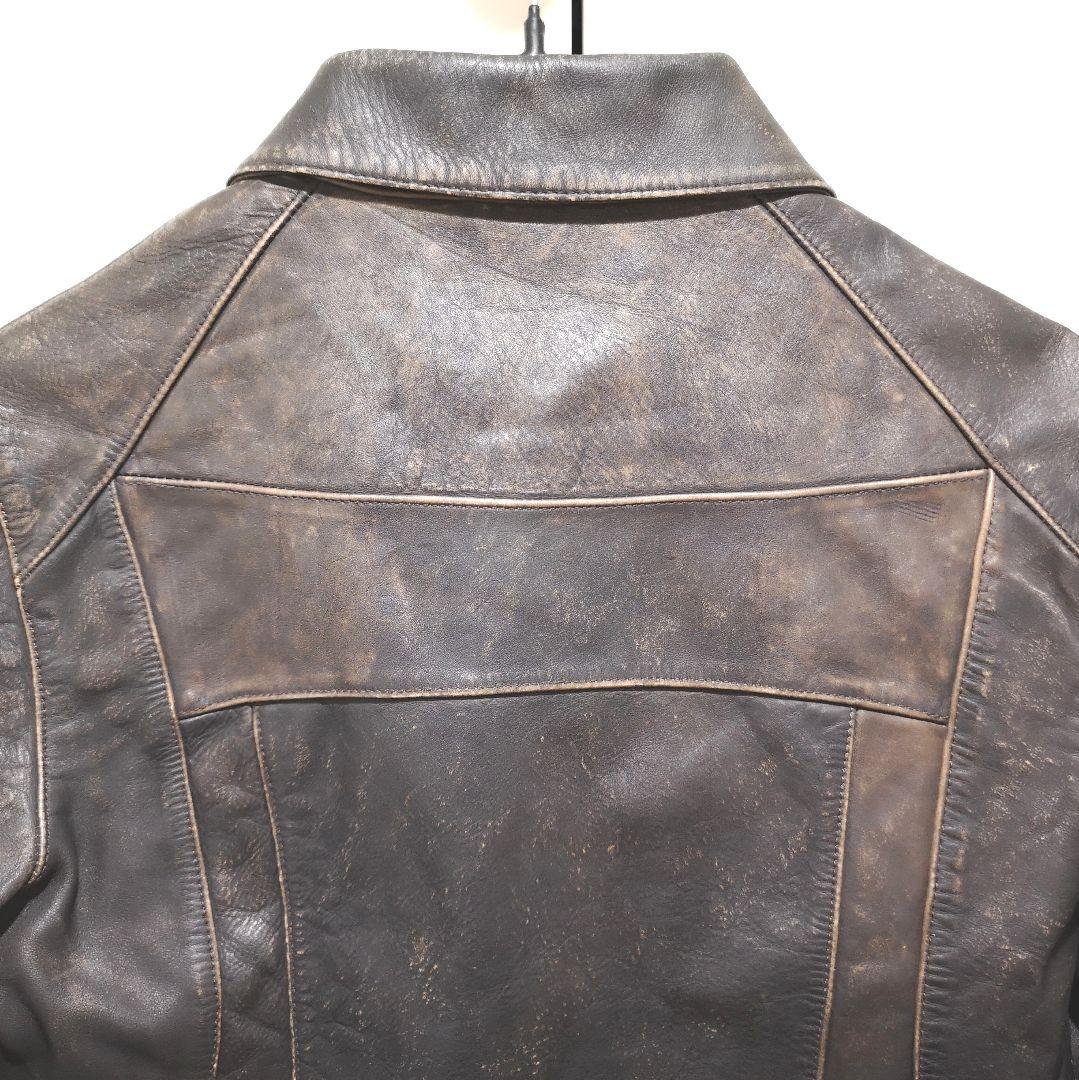 リーバイス レザージャケット シングルライダース Ｍ ヴィンテージ加工 激レア品
