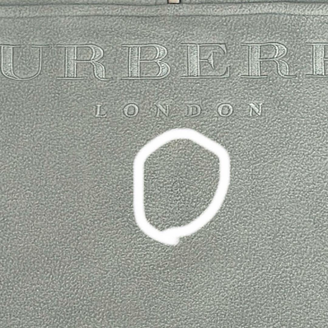 バーバリーロンドン フリースプルオーバー ハーフジップ ノバチェック デカロゴ