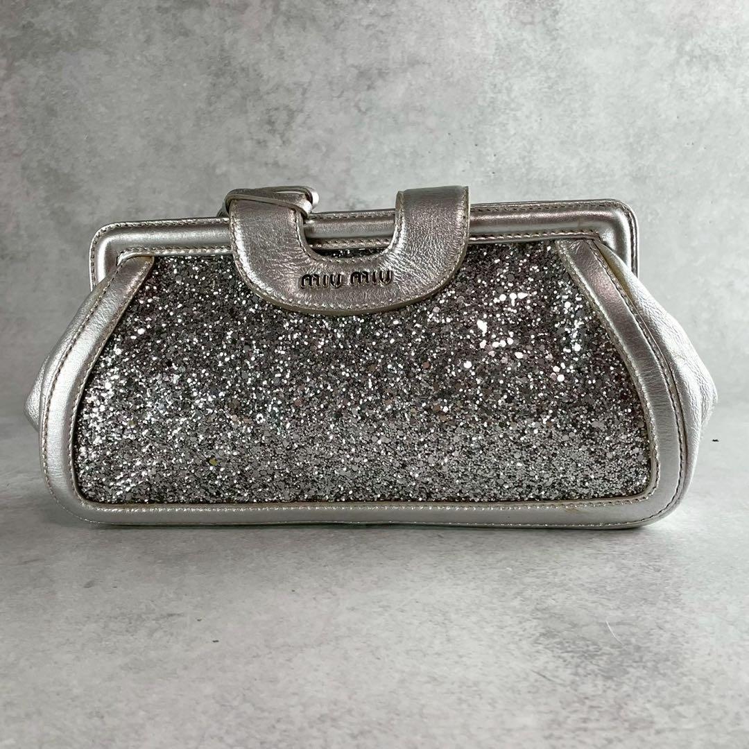 バッグ Miu Miu Sequin CrystalClutchBag Y2K Glam