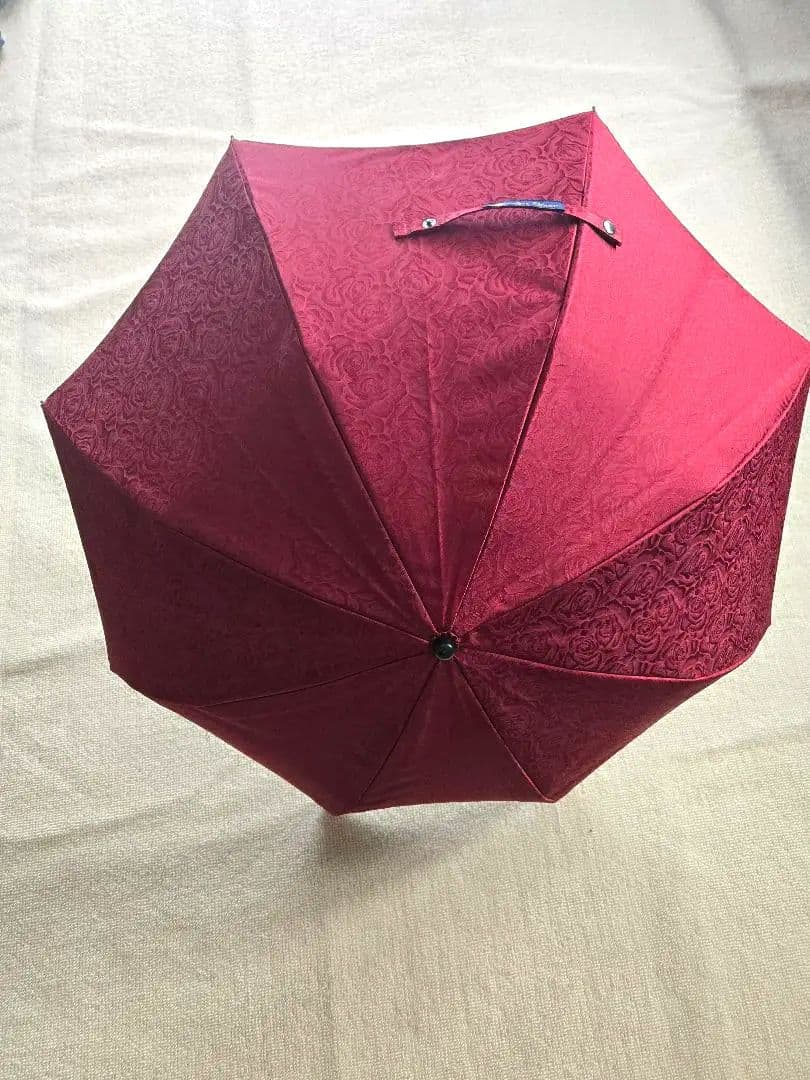 芦屋ロサブラン　2段折日傘　ローズ　曲がり竹手元　RoseBlanc