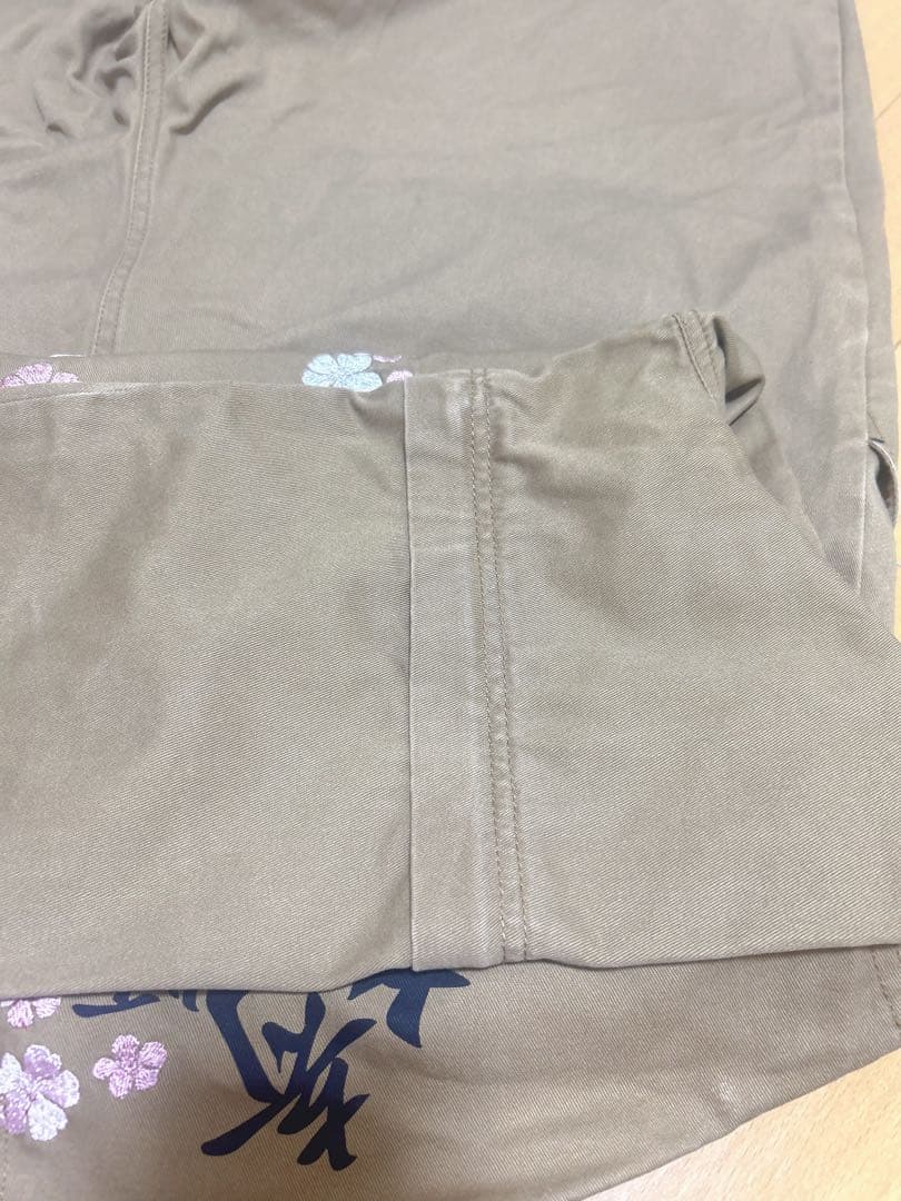 流儀　花鳥風月　XL オーバーオール　つなぎ　和柄　刺繍　希少