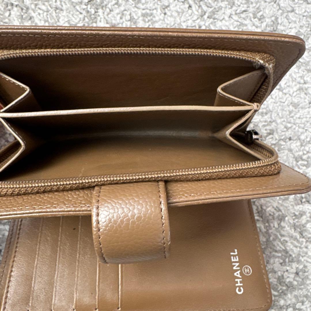 【訳あり】ファスナー壊れ　CHANEL シャネル　財布　キャビアスキン