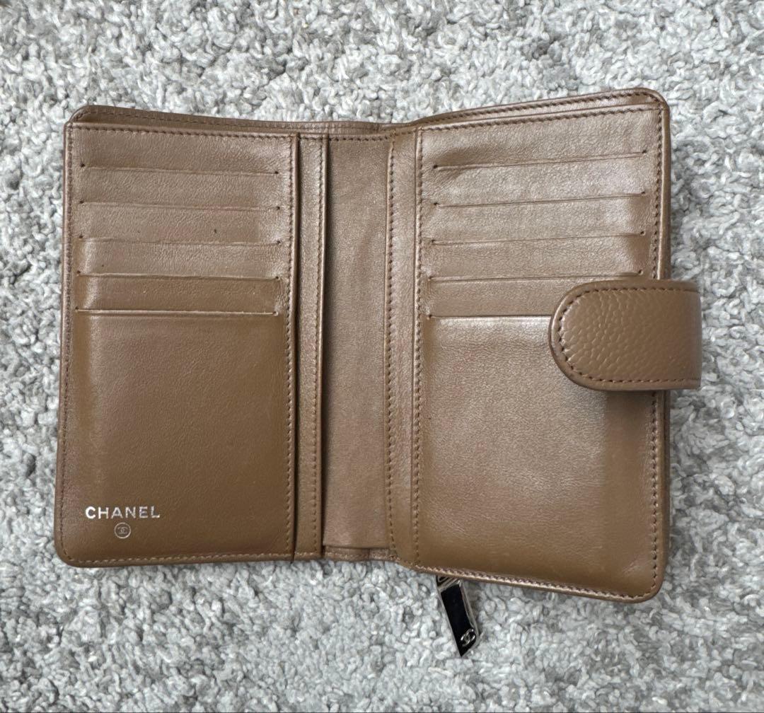 【訳あり】ファスナー壊れ　CHANEL シャネル　財布　キャビアスキン