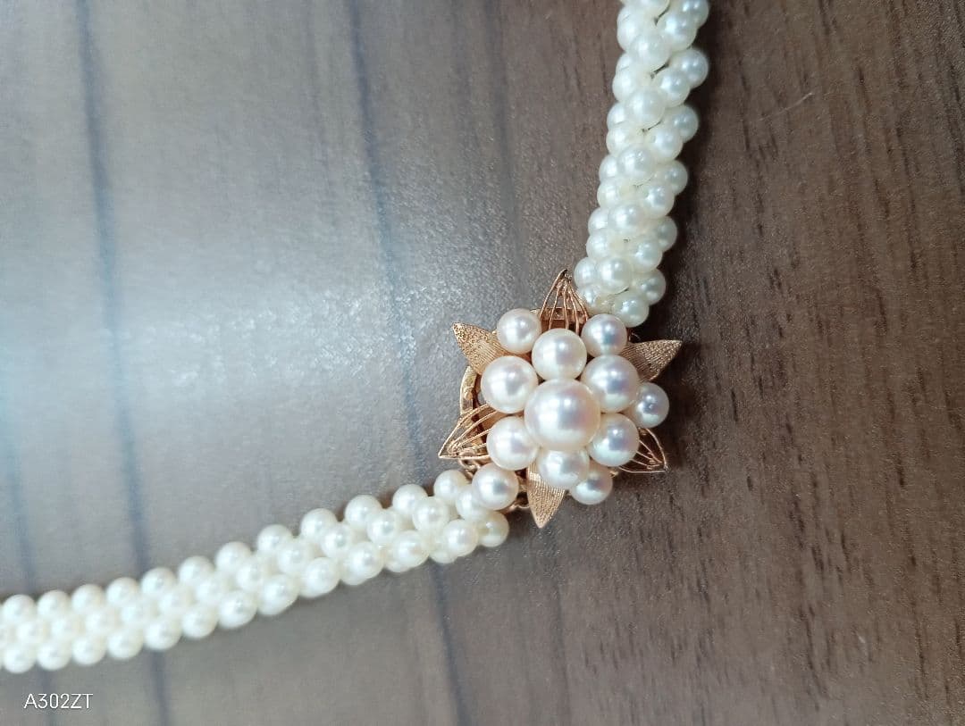 美品　パールネックレス K14 アクセサリー　小物　レディース　ゴールド