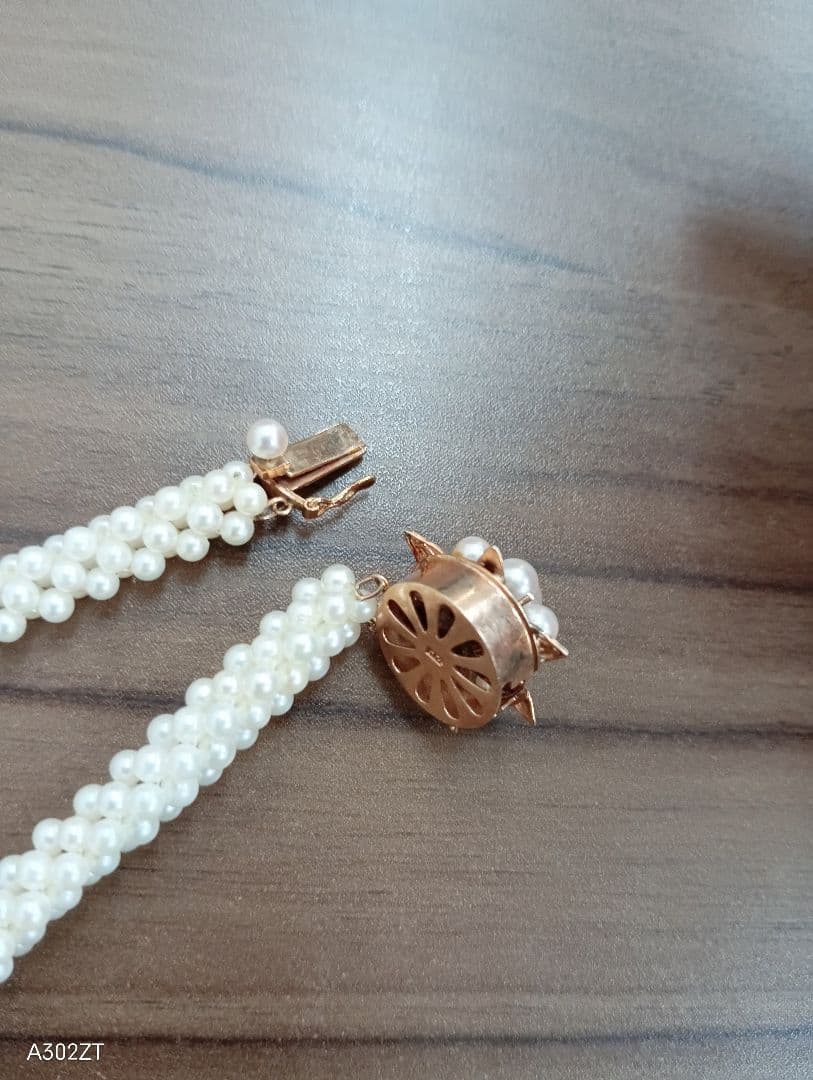 美品　パールネックレス K14 アクセサリー　小物　レディース　ゴールド